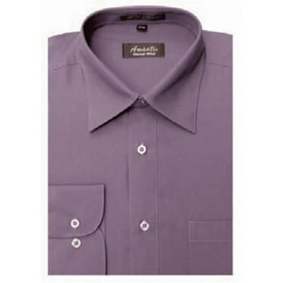 Amanti CL1012-14 1-2x32-33 Amanti Mens Wrinkle Free Violet Dress Shirt - Violet-14 1-2 x 32-33