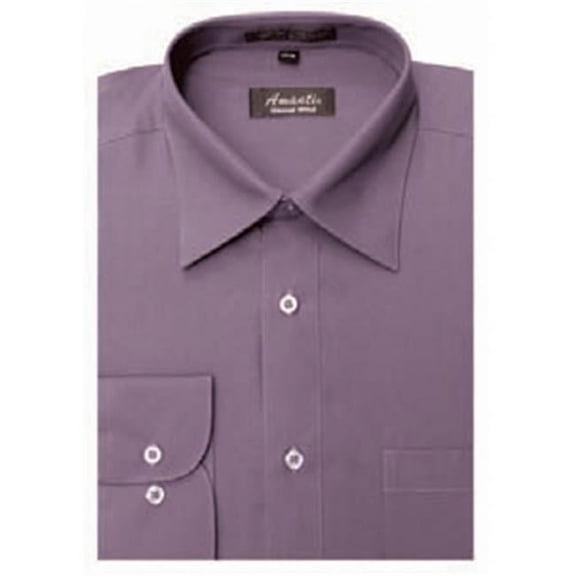 Amanti CL1012-16 1-2x32-33 Amanti Mens Wrinkle Free Violet Dress Shirt - Violet-16 1-2 x 32-33