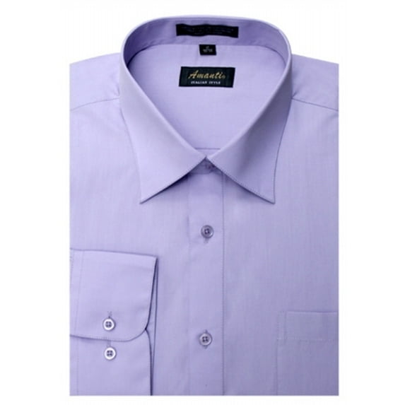 Amanti Men's Wrinkle Free Lavendar Dress Shirt