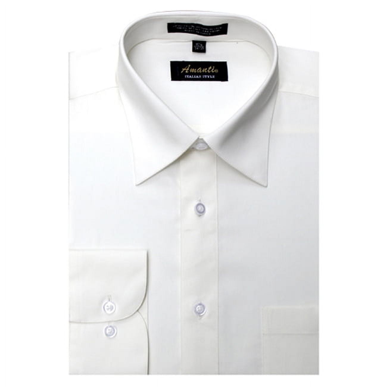 wrinkle free dress shirts amazon Amanti Men's Wrinkle Free White Dress Shirt