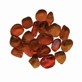 approx. 5 lbs of small bead fireglass 1 sq. ft. of media coverage orange