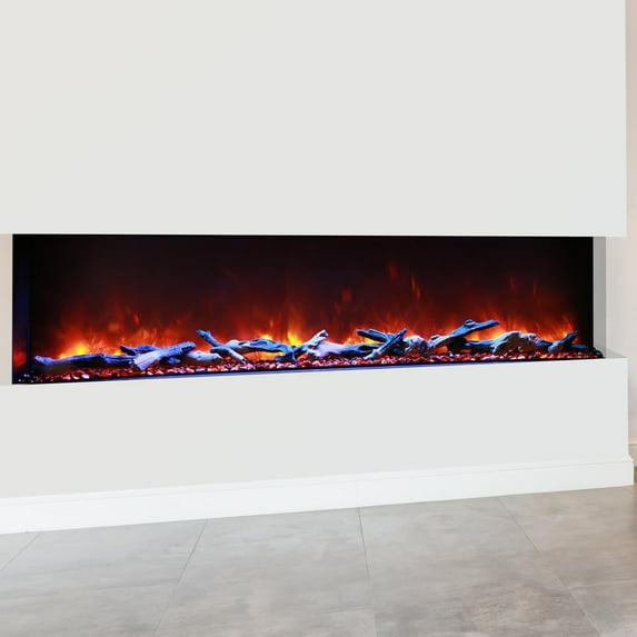 Smart 72" 3 sided glass electric fireplace Built-in only