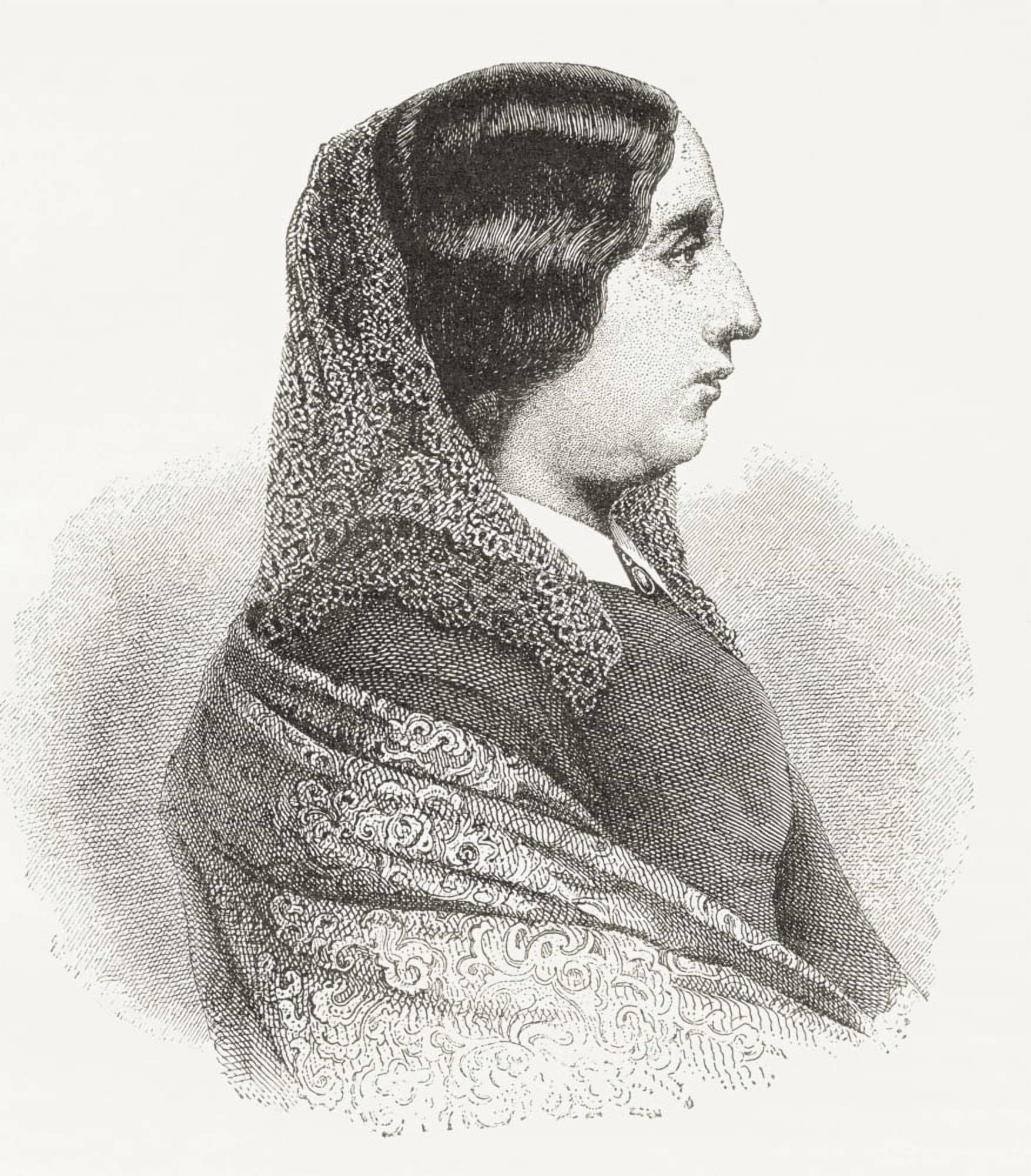 Amantine (Also Amandine) Lucile Aurore Dupin Baroness Dudevant 1804 Canvas Art - Ken Welsh Design Pics (26 x 30)