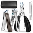 thumbnail image 1 of Amaopus 5 Pcs Toenail Clippers Set, Heavy Duty Large Toe Nail Clippers for Men, Thick Nails with Wide Opening, Sharp Ingrown Toenail Clippers, Nail Cutter Long Handle with Slanted Curved Blade, 1 of 8