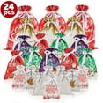 thumbnail image 1 of Amaopus 24 Pcs Christmas Gift Bags, Assorted Sizes S/M/L Drawstring Christmas Gift Bags, Holiday Christmas Wrapping Paper, Reusable Plastic Santa Bag Wrapping Bags, 1 of 7