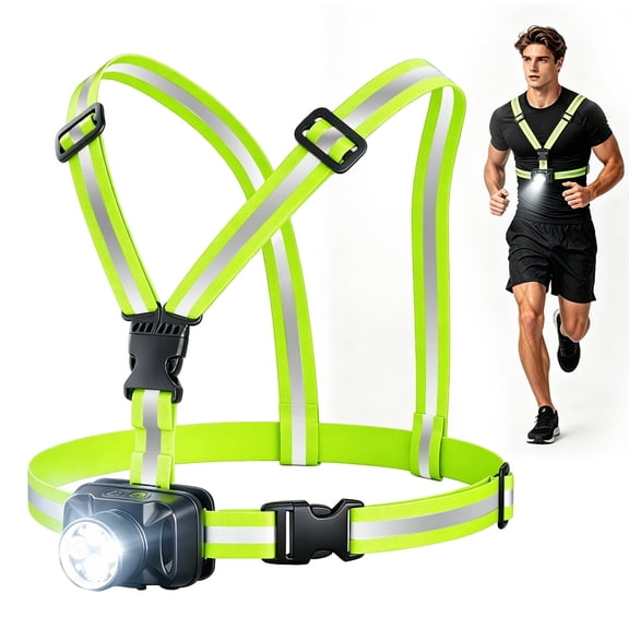 Amaopus 550LM Running Light for Runners, 6 Modes, 60 Adjustable Tilt, IPX4 Waterproof Vest Light for Night Walking, Cycling, Jogging