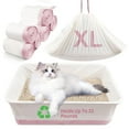 thumbnail image 1 of Amaopus 60 Pcs Cat Litter Box Liners, 39'' x 18'' Large Litter Box Liner  with Drawstring, Heavy Duty Kitty Litter Bags Liners, 2.2 Mils Thicken Drawstring Bags for Cats Kitties Litter Box, 1 of 7