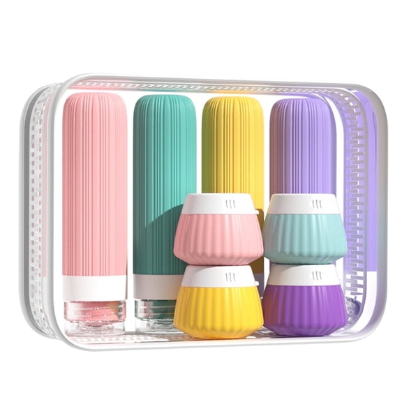Amaopus 14 Pack Travel Bottles for Toiletries - 3 oz Tsa Approved Travel Size Toiletries with Clear Bag- Travel Container for Toiletry - Leak Proof Silicone Squeezable Creams Jars (90ML+40ML)