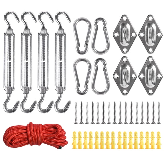 Amaopus Shade Sail Hardware Kit 5 inch for Triangle and Rectangle Sun Shade Sail Installation, 304 Stainless Steel Accessories Set for Outdoor Garden Patio