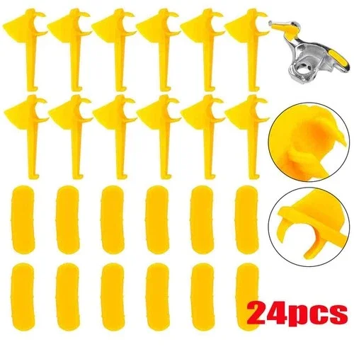 Tire Changer Duck Head Nylon Inserts Kit - 6 Upper + 6 Lower Rim Protectors For Mounting & Demounting Wheels