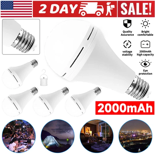 Amar Tool 4PcsLED Rechargeable Emergency Light Bulb 12w Equivalent ...