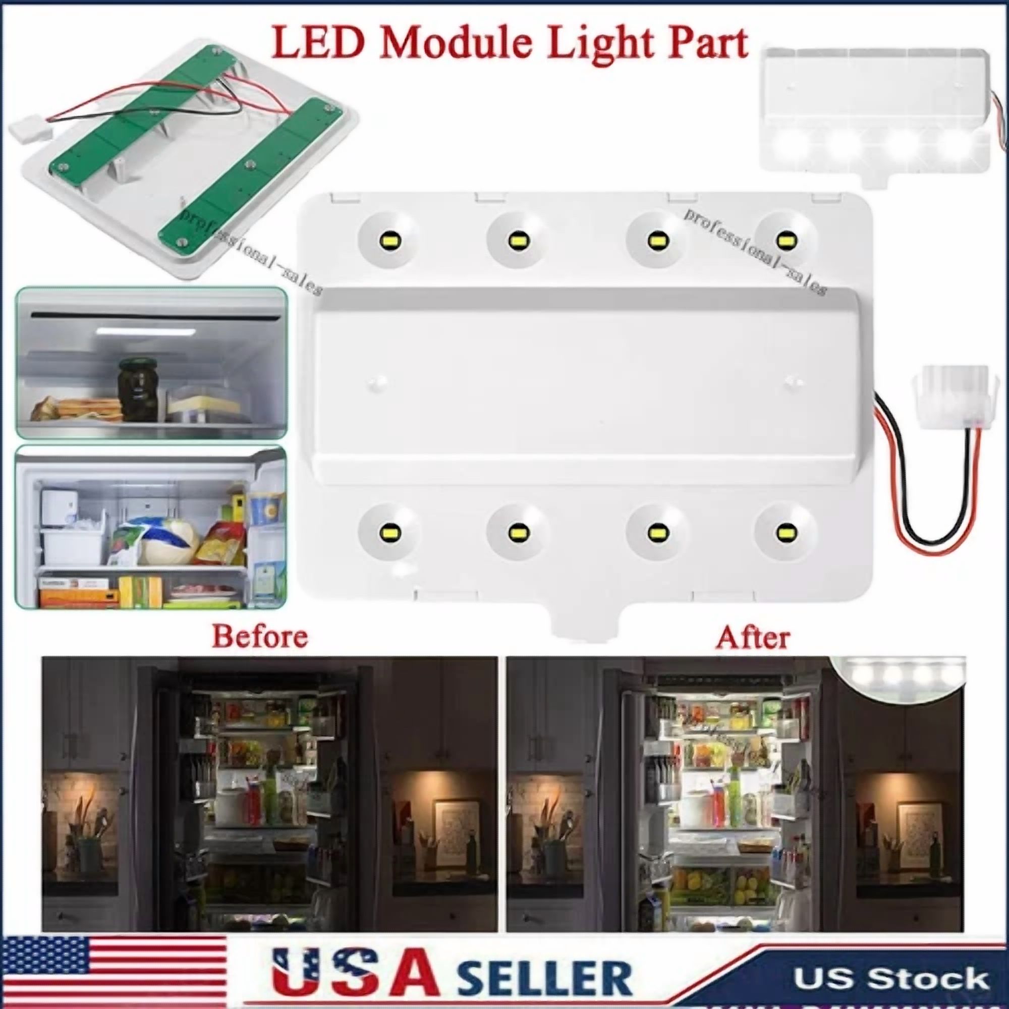 HPUY W11043011 Módulo de luz LED para refrigerador compatible con HPUY W11043011 Módulo de luz LED para refrigerador compatible con