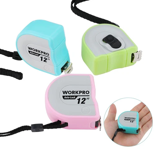Amar Tool WORKPRO Mini Tape Measure 3 Pcs 12FT Self-Lock Easy Reading ...