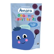 Amara Blueberry Organic Fruit Bites, Baby & Toddler Snacks, No Added Sugar, Stage 3, 0.75 oz Bag