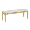 thumbnail image 1 of Amara Cream Linen Bench, 1 of 3