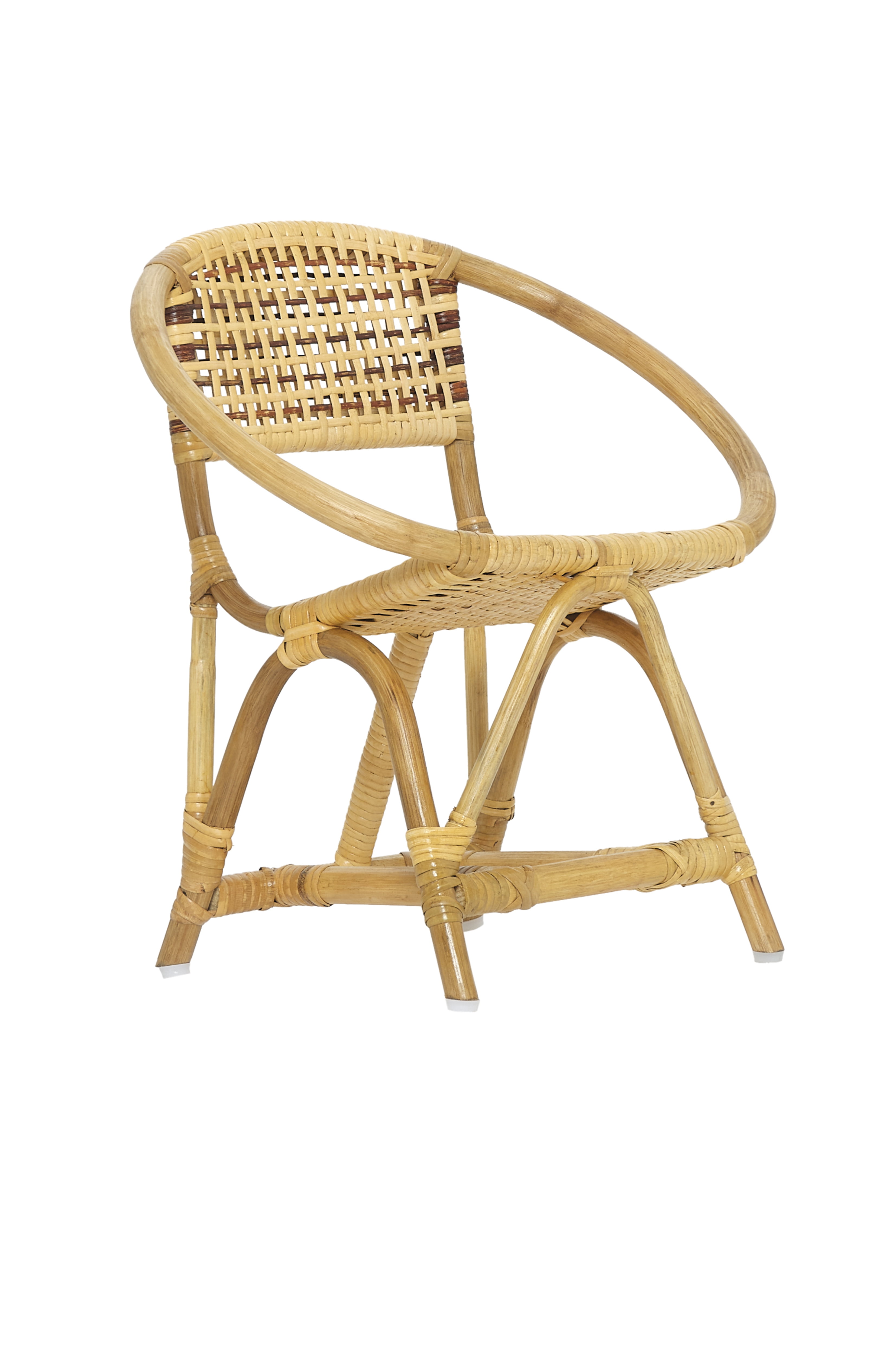 Natural Handcrafted Rattan and Cane Kids Armchair