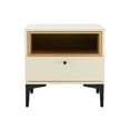 thumbnail image 1 of Amara Nightstand in Cream and Natural Oak made from Engineered Wood, 1 of 10