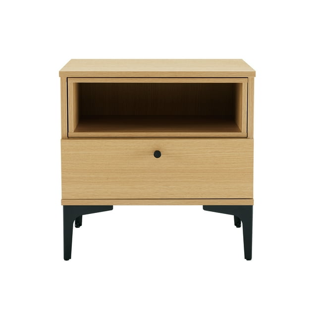 Amara Nightstand in Natural Oak made from Engineered Wood