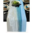 thumbnail image 1 of Amarainy Blue Ocean Table Runner 13x72 inch Long, Coastal Beach Blue White Sea Waves Dreamy Clouds Table Runners Dresser Scarves, Washable Farmhouse Rectangle Table Setting Decor, 1 of 4