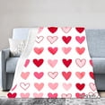thumbnail image 1 of Amarainy Heart Pattern Flannel Throw Blanket For Winter Gift Home Sofa Bed Decoration 50x60 inch, 1 of 5