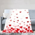 thumbnail image 1 of Amarainy Heart Pattern Flannel Throw Blanket For Winter Gift Home Sofa Bed Decoration 60x80 inch, 1 of 5