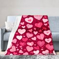 thumbnail image 1 of Amarainy Heart Pattern Flannel Throw Blanket Red Pink Love Design Soft Warm Throw For Winter Gift Home Sofa Bed Decoration 40x50 inch, 1 of 5