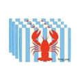thumbnail image 1 of Amarainy Lobster Blue Striped Table Mats Set Of 4 For Home Kitchen Table Decor 12x18 inch, 1 of 5