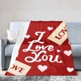 thumbnail image 1 of Amarainy Love You Red Heart Pattern Fleece Throw Blanket For Winter Gift Home Sofa Bed Decoration 50x60 inch, 1 of 5