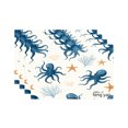 thumbnail image 1 of Amarainy Ocean Octopus And Starfish Pattern Linen Table Mats Set Of 4 For Home Kitchen Table Decor 12x18 inch, 1 of 5
