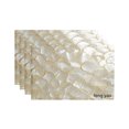 thumbnail image 1 of Amarainy Shell Pattern Beige Gold Trim Placemats Set Of 4 For Home Kitchen Table Decor 12x18 inch, 1 of 5