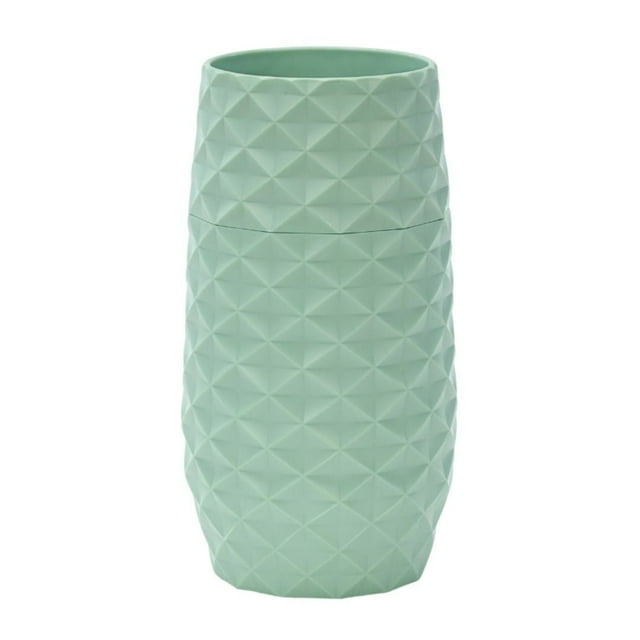 Amaranth Diamond Pattern 7.5-Inch Vase with Water Draining Specialty and Impact-Resistant Construction (Mint)