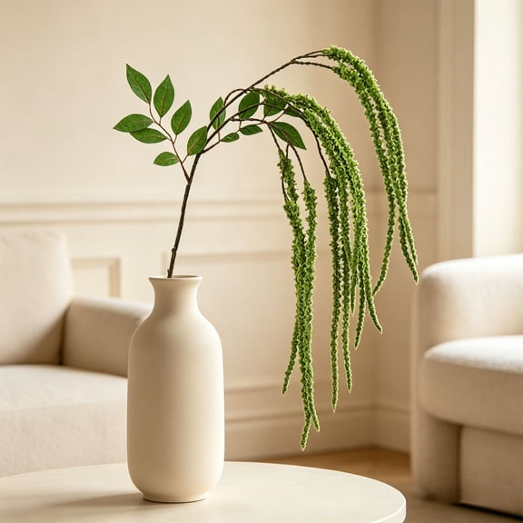 Amaranthus Artificial Flower, 37.4" Faux Hanging Amaranthus Cascading Floral Stems for Wedding Bouquet, Home Vase Office Wedding Decor, Fake Hanging Plants