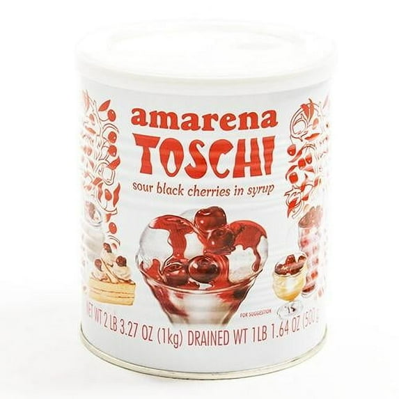 Toschi Amarena Black Cherries in Syrup, 2.2 lb.