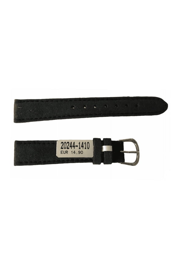 Amaretta Black Leather Strap From Nubuck For Ladies Watches 14mm