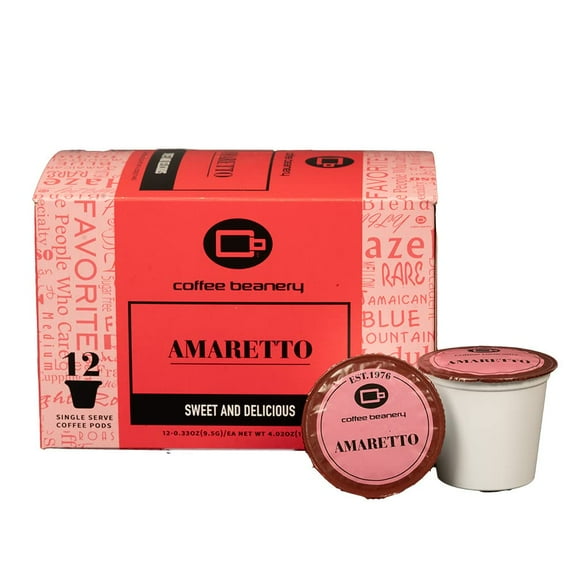 Amaretto Coffee Pods by Coffee Beanery | 12ct Medium Roast Arbica Coffee