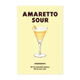thumbnail image 1 of Amaretto Sour - Illustration Cocktail Typography Kitchen Decor Vintage Poster Bar Retro Humor Unframed Wall Art Print 4 x 6 inches, 1 of 60