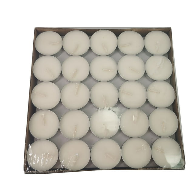 Amari White Unscented Indoor/Outdoor Tealight Candles, 100 Count