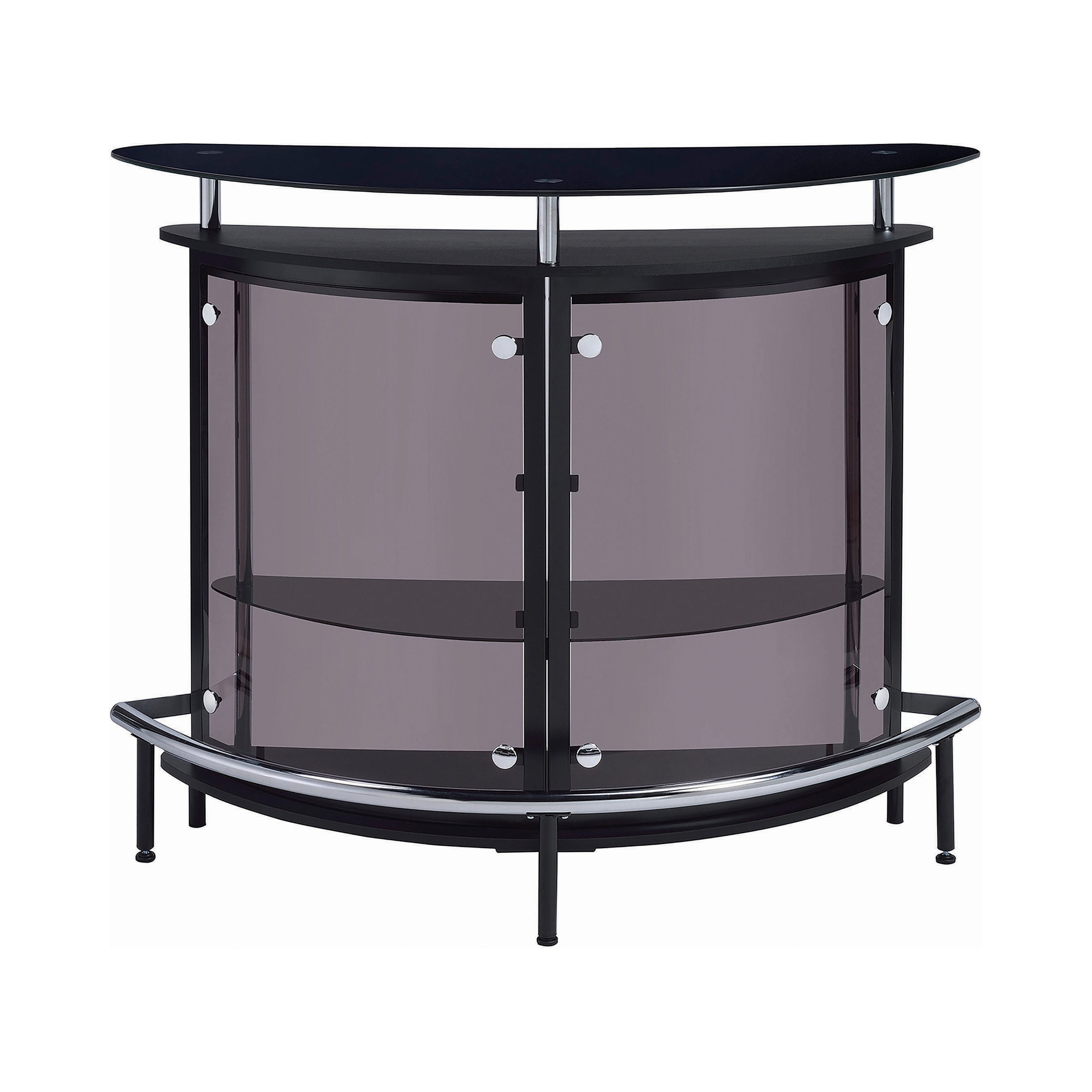 Amarillo Black and Chrome Oval Bar Unit