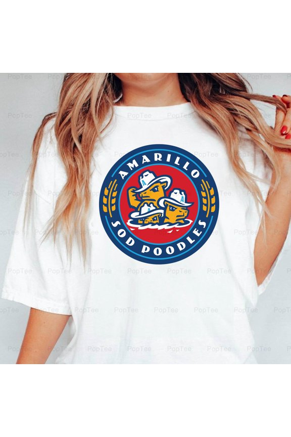 Amarillo Texas Minor League Baseball Team Sod Poodles Logo Fan T-Shirt V1130467 Unisex, up to 5XL