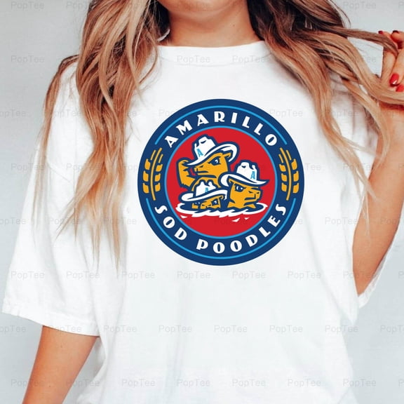 Amarillo Texas Minor League Baseball Team Sod Poodles Logo Fan T-Shirt V1130467 Unisex, up to 5XL