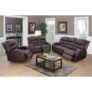 Amarker 3 Pieces luxy faux leather Living room Set