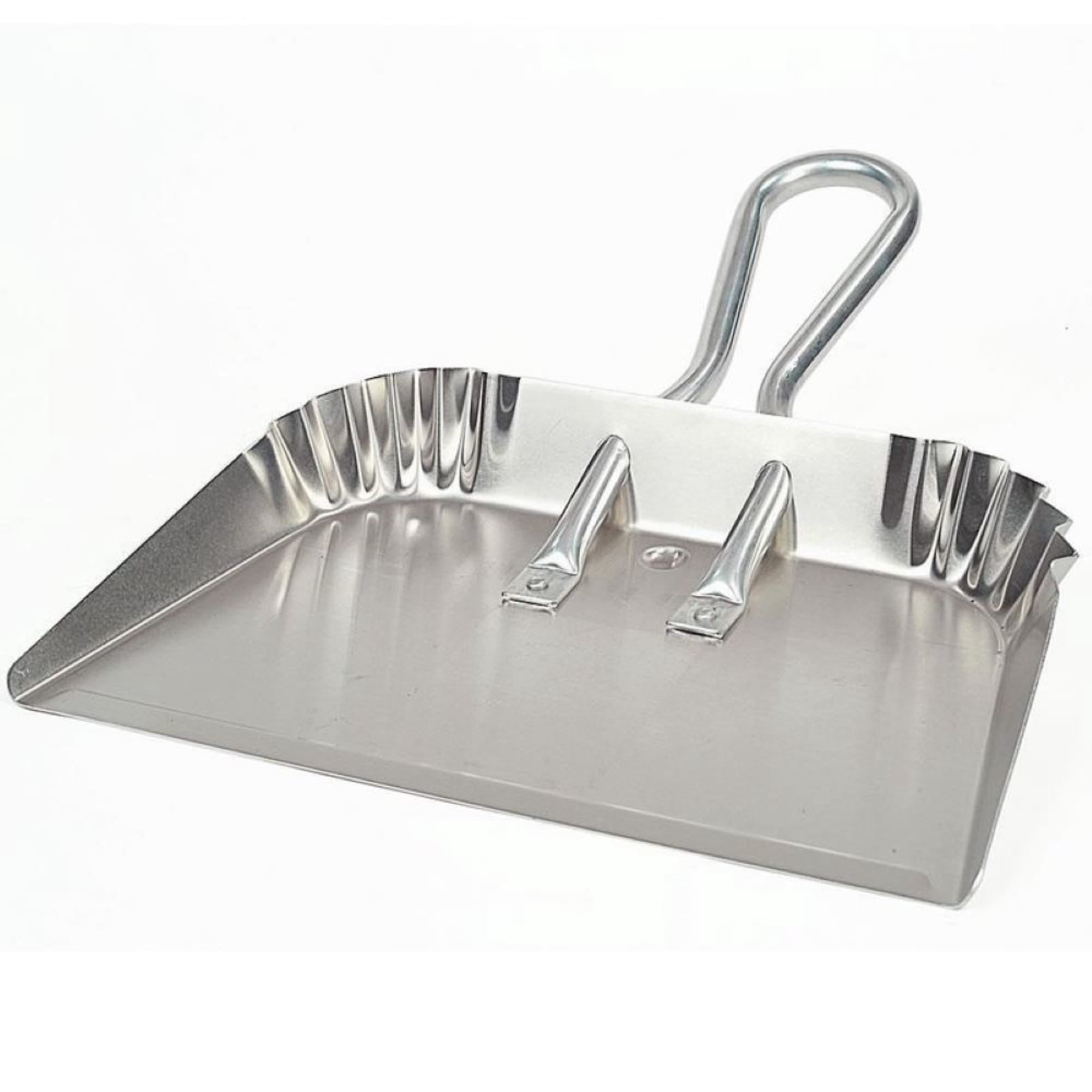 Amaroq Large Silver Aluminum Dustpan with Reinforced Corners