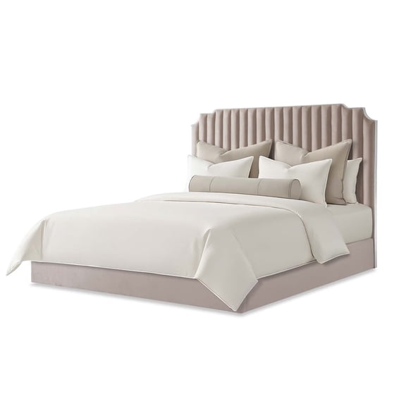 Amaryllis Queen Velvet Lift Up Storage Bed - Taupe