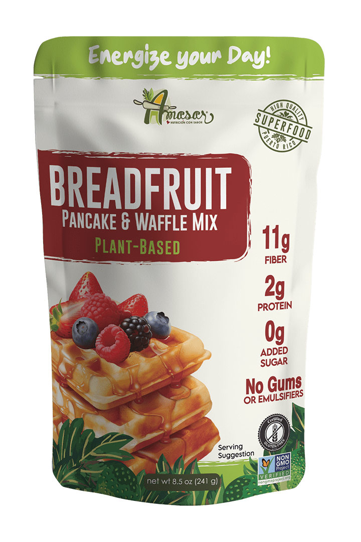 Amasar Mix Pancake Waffle Breadfruit 8.5 oz (Pack of 6)
