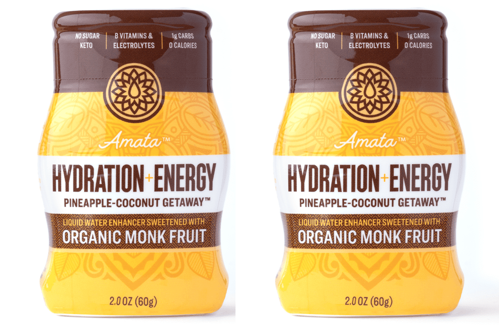 Amata Organic Monk Fruit Sweetened Water Enhancer Pineapple Coconut