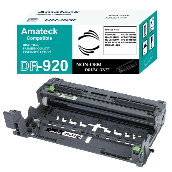 Amateck Compatible Drum Unit Replacement for Brother DR920 Black 1 Pack for HL-L5210DN, HL-L6210DW, HL-L6217DW, HL-L6310DW, DCP-L5510DN, MFC-L5710DN, MFC-L5717DW, MFC-L5915DW, MFC-L6810DW