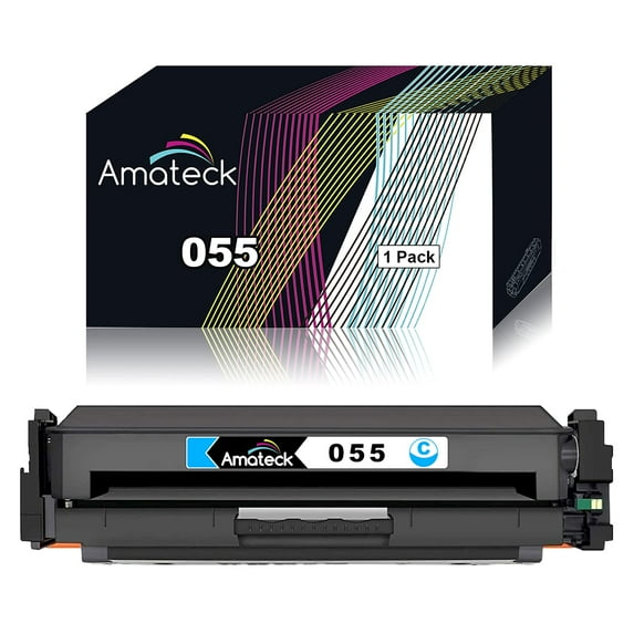 Amateck Compatible Toner Cartridge Replacement for 055 3015C001 Cyan 1 Pack for ImageClass LBP664Cdw, ImageClass MF741Cdw, ImageClass MF743Cdw, ImageClass MF745Cdw, ImageClass MF746Cdw