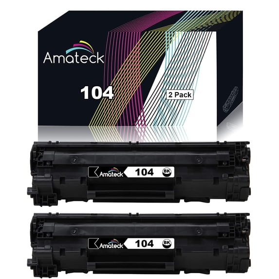 Amateck Compatible Toner Cartridge Replacement for 104 2 Pack for ImageClass D420, D480, MF4150, MF4270, MF4350d, MF4370dn, MF4690, FaxPhone L90, L120, L140