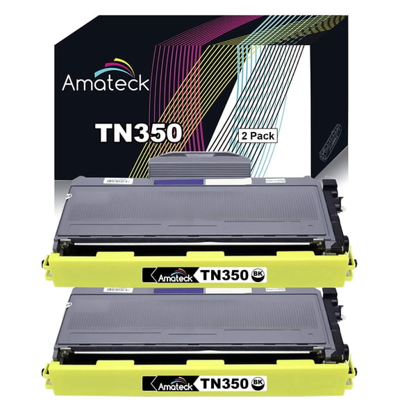 Amateck Compatible Toner Cartridge Replacement for Brother TN350 2 Pack for 7220, 7225N, 7420, 7820D, 7820N, 2030, 2030R, 2040, 2040N, 2040R, 2070N, 2070NR, 7010, 7020, 7025, 2820, 2850, 2910, 2920