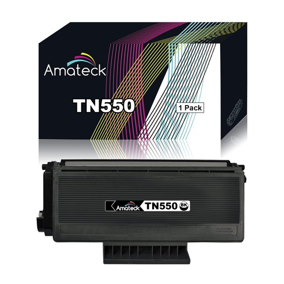 Amateck Compatible Toner Cartridge Replacement for Brother TN550 Black 1 Pack for MFC-8460N, MFC-8470DN, MFC-8660DN, MFC-8860N, MFC-8870DW, HL-5200, HL-5240, HL-5250, HL-5280, DCP-8060, DCP-8065